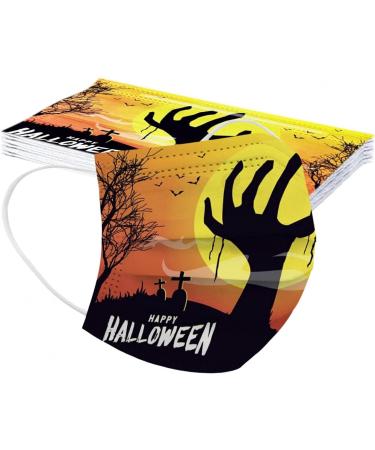 3 Ply Disposable_Face_Mask with Halloween Cute Pattern Design Comfortable Covers Suitable For Adults Outdoor Use Protection - Buy Online on GoSupps.com