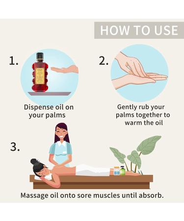 Ginger Massage Oil for Joint Pain Relief and Relaxation - 8.8 oz Body Moisturizer for Men and Women - Buy Online on GoSupps.com