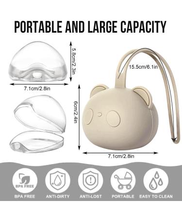 5-Piece Portable Pacifier Box Set - Silicone & Transparent Storage for On-the-Go | Dustproof & Travel-Friendly | TZ-A - Buy Online on GoSupps.com