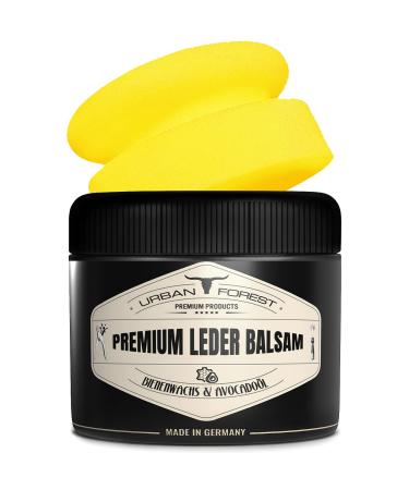 Leather care sofa smooth leather 250 ml leather balm with beeswax & avocado oil care product for leather sofa leather balm for leather couch mild leather care incl. Hand sponge made in germany urban forest 250 ml (1 Pack)