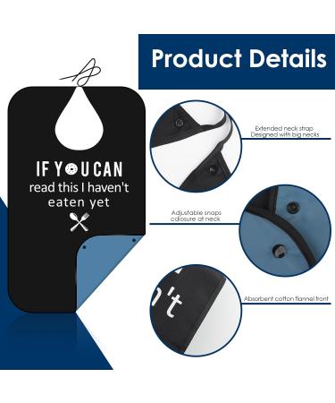 Washable Funny Adult Bibs with Crumb Catcher for Seniors - Personalised Clothing Protector for Elderly Men and Women - Buy Online on GoSupps.com