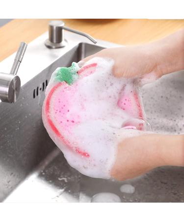 4 Pack Dish Cleaning Sponges Cute Fruit-Shape Thickened Kitchen Sponge Multifunctional Wipe Decontamination Lightweight Gentle Kitchen Sponge Sponge for Dishes Efficient Dish Scrubber - Buy Online on GoSupps.com
