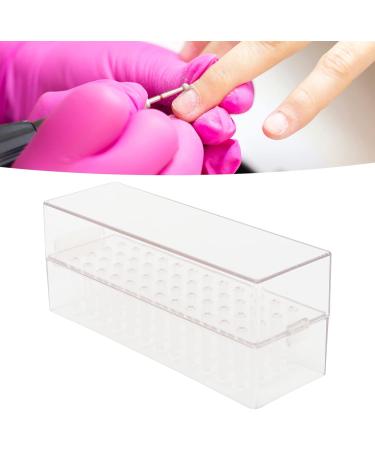 48 Holes Acrylic Nail Dill Bit Holder Organizer Drill Bits Stainless Steel Nail Art Tools Display Storage Box Transparent Nail Bit for Manicure Drill Bits - Buy Online on GoSupps.com