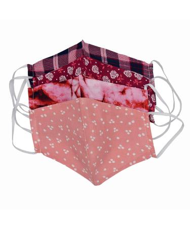 riou 4 Pieces Face Mask Fabric Washable Breathable Dustproof Mouth and Nose Protection Scarf for Women Men