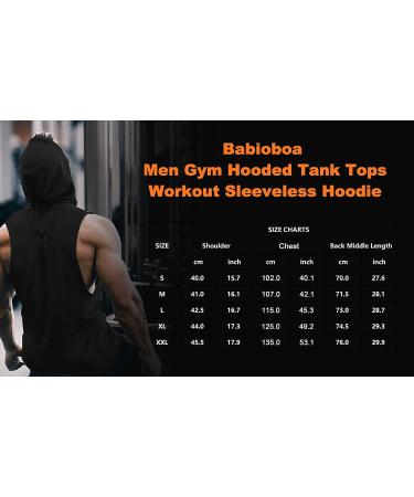 Babioboa Men's Workout Hooded Tank Top | Sleeveless Gym Hoodie for Bodybuilding | Large, Black - Buy Online on GoSupps.com