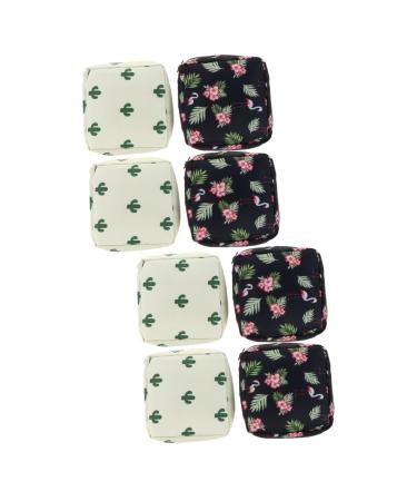 Gleavi 8 pieces storage bags for women's binding bag bag bag for women's bandages wallet small handbag key bag seal oxford fabric cosmetics different colors x 2 pieces 13x13x2.8cmx2pcs
