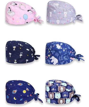TENDYCOCO Printed Surgical Cap - Adjustable Nurse Hat for Scrubs - Buy Online on GoSupps.com