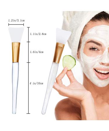 10-Piece Silicone Facial Mask Brushes - Soft Silicone Applicator for Face Mud, Clay Tools, Body Lotion, Butter - Translucent - Buy Online on GoSupps.com