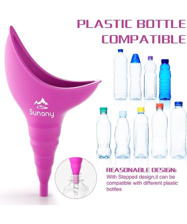 Female Urination Device - Silicone Funnel Urine Cups for Women | Portable & Reusable Pee Funnel for Outdoor Activities & Camping (Fuchsia Purple) - Buy Online on GoSupps.com