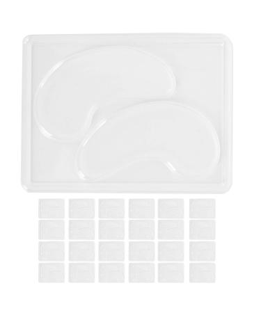 Eyes Mask Mold 25pcs Transparent DIY Eye Mask Mold Portable Reusable Eye Mask Patch Tray Plate Set
