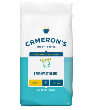 Cameron's Coffee Roasted Ground Coffee Bag, Breakfast Blend, 32 Ounce Coffee Bag Breakfast Blend 2 Pound (Pack of 1)