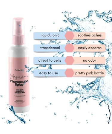 The Blush Spot - Pure Magnesium Oil Spray - Topical Magnesium Spray for Sleep Extra Strength - Less Sting - Less Itch - 100% Natural and Organic Oil - Made in USA - Buy Online on GoSupps.com