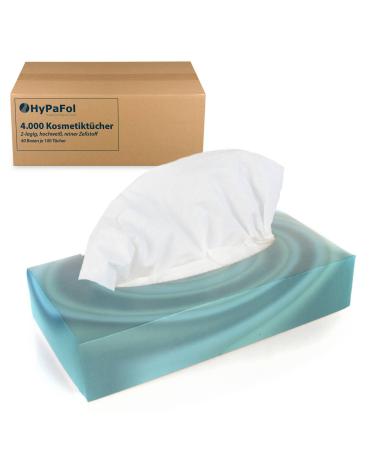 4 000 cosmetic towels in the box I 40 boxes 100 disposable towels I TashtuchBox Large pack I 2-layer high white 1 piece (4000 pack) cosmetic towels