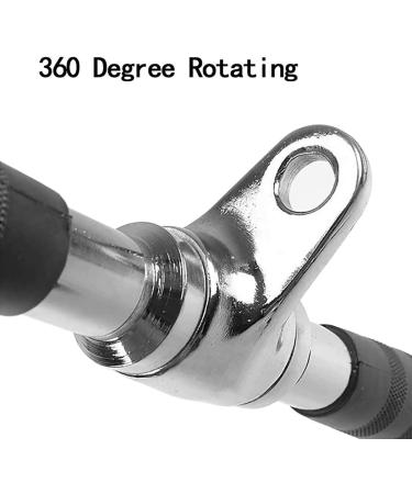 30 Inch Lat Bar Cable Machine Attachment for Gym Strength Training - Full Rotation & Rubber Handle for Muscle Building - Buy Online on GoSupps.com