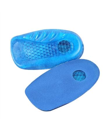 Heel Cushion Pads Shock Absorption Shock Absorption Heel Protectors Men Breathable Sports for Plantar Fasciitis and Heel Blister Prevention(Blue S X-Large)