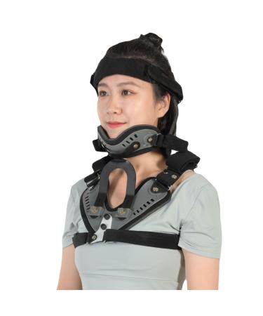 SFKLYU Head Neck Chest Orthosis Angle Adjustable Breathable Cervical Rehabilitation Brace Open Design Adjustable Size Support Decompression Free Disassembly