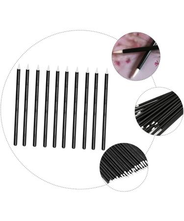SOESFOUFU 100pcs Disposable Eyeliner Makeup Brush Applicator Eyeliner Brush Head Black Artificial Fiber - Buy Online on GoSupps.com