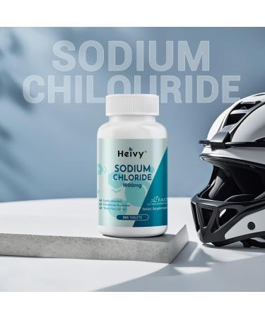 Heivy Sodium Chloride Tablets 1000mg - Pure Salt Tablets, 365 Tablets, Sodium Chloride, Non-GMO - Electrolyte Balance and Hydration Support, Electrolytes Replenisher Hydration Drink Unflavored 365 Count (Pack of 1) - Buy Online on GoSupps.com