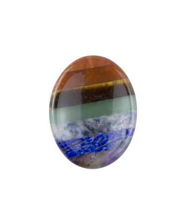 Thumb bag palm worries polished healing Reiki-Edelstein for crystal therapy relaxing spirit balancing chakra and decoration 1.8 inches (7 chakala)