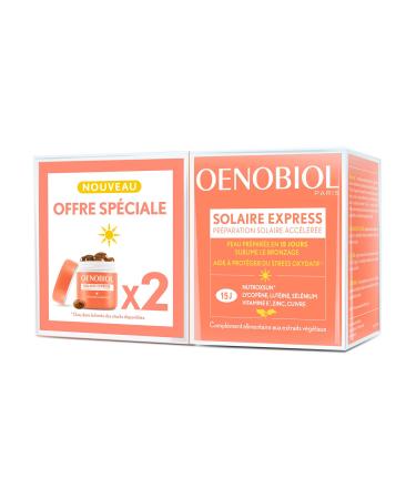 OENOBIOL - Food Supplements - Accelerated Solar Preparation - Solar Express - 1 Month Program - 2 Boxes of 15 Capsules