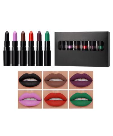 Jeu de Maquillage pour L vres - Kit de Gloss L vres Gothique Finition Mate pour Maquillage - Set De Rouge Longue Tenue Halloween Pour Voyage Carnaval Bal Masqu