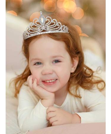 SWEETV Girls Princess Tiara Comb - Multicolored Crystal Crown for Flower Girls - Birthday Party, Wedding, Prom Dressup Accessory - Buy Online on GoSupps.com
