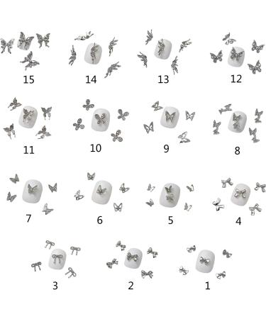 FEIlei 10Pcs 3D Butterfly Nail Charms for Nails Alloy Butterfly Nail Charms Decoration DIY Alloy Nail Butterfly Charms 15# - Buy Online on GoSupps.com