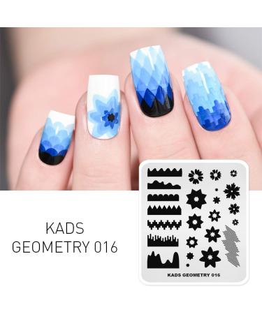 KADS Nail Art Stamping Plates Set Image Template Stencils Pattern with Stamping Plates Holder Case Organizer (GE016) - Buy Online on GoSupps.com