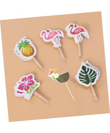 DIKACA Kids' Party Supplies 24 Pcs Decor Cake Toppers Flamingo Picks Cake Picks Ingredients Plug in Pineapple Kids Party Supplies As Shown 24 pcs - Buy Online on GoSupps.com