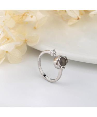 Custom Photo Projector Ring | Personalized Crown-Shaped Engagement & Anniversary Ring for Women - Rose Gold - Buy Online on GoSupps.com