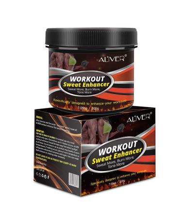 Sweat Workout Enhancer Gel, Hot Cream Cellulite and Fat Burner for Women and Men, Weight Loss Slimming for Abdomen Leg Body Waist Shaping, Deep Tissue Massage & Muscle Relaxer (7.05 oz) ALIVER