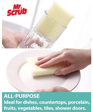 Mr. Scrub 12 Pack All-Purpose Non-Scratch Kitchen Sponges - Ideal for Washing Dishes, Cleaning Kitchen and Bathroom - Premium Scrub Sponge and Scrubbers - Buy Online on GoSupps.com