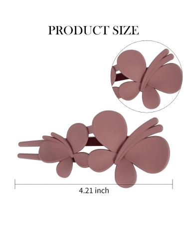 Hapdoo 4Pcs Butterfly Alligator Hair Clips - Medium French Curved Flat Duckbill for Women - Buy Online on GoSupps.com