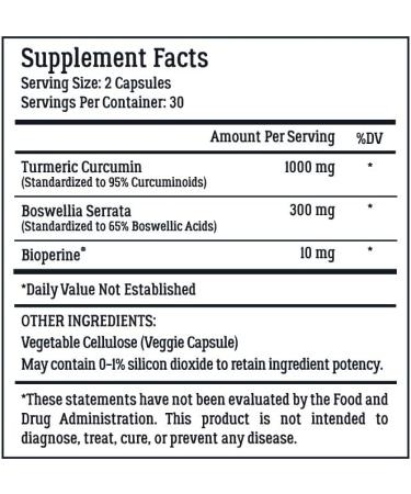 CurcuWell Maximum Strength Joint & Cognitive Support - 30 Day Supply | Curcumin & Boswellia Blend - 60 Count Pack - Buy Online on GoSupps.com