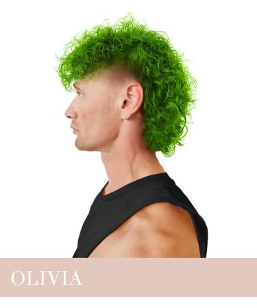 Hermans Amazing semi-permanent Hair Color Olivia Green 100% vegan and not tested on animals 115ml - Buy Online on GoSupps.com