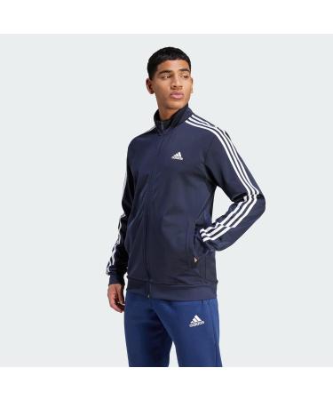 Adidas Men's Essentials Warm-Up 3-Stripes Track Top - L Legend Ink/White | International Shipping Available - Buy Online on GoSupps.com