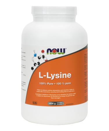 NOW Supplements L-Lysine Powder 100% Pure 454g