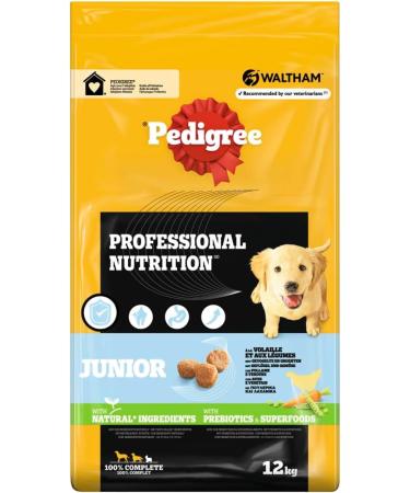Pedigree Professional Nutrition Dry Food 12kg Bag - Poultry & Vegetables - Dog Food (Junior Poultry & Vegetables) - Buy Online on GoSupps.com