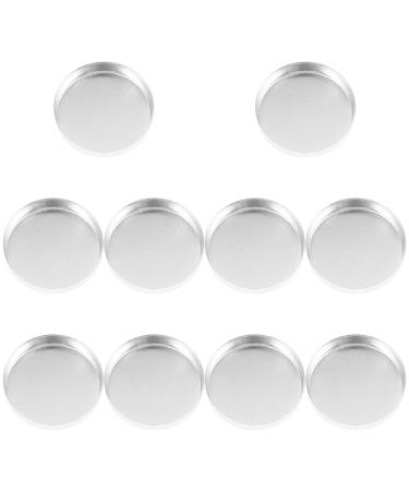 Housoutil Lot de 10 Godets Ronds Maquillage Vides 20Mm en Aluminium Palette de Fards Paupi res R utilisable L gers et Portables pour Cr ation et Rangement DIY de Cosm tiques