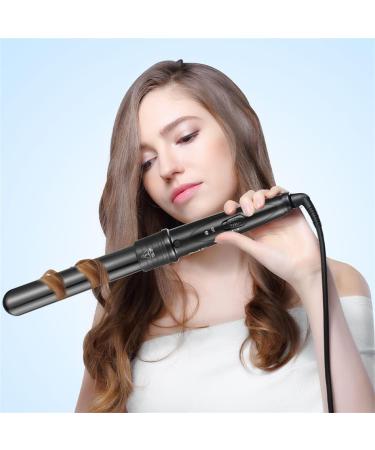 CkeyiN 32mm Professional Ceramic Curling Wand for Long Beach Waves - Adjustable Temperature, Dual Voltage - Includes Heat-Resistant Glove - Black - Buy Online on GoSupps.com
