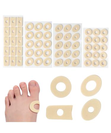 60 Pieces Corn Cushions Soft Latex Foam Self Adhesive Callus Pads Corn Pad Anti Friction Reduce Foot and Heel Pain 4 Models (60 Pieces)