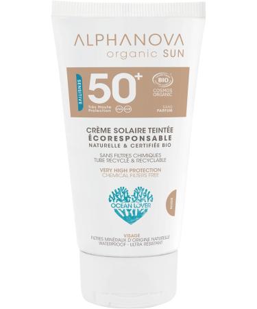 Alphanova Sun Adults Sunscreen Tinted Nude Hypoallergenic - SPF50+ - 50 g - Pack of 2 - Buy Online on GoSupps.com