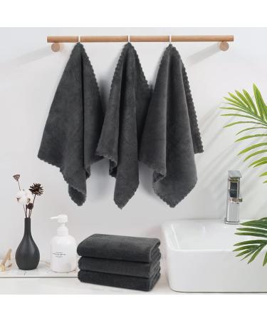 Sunland Microfiber Wavy Make-Up Remover | Reusable Facial Cleaning Cloths - Dark Gray 30x30 cm (6 Pack) for All Skin Types - Buy Online on GoSupps.com