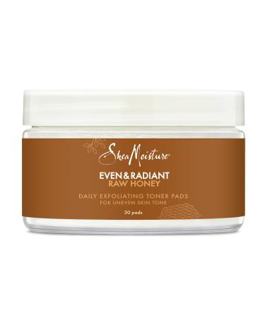 SheaMoisture Even and Radiant Face Pads For Uneven Skin Tone and Dark Spots Daily Exfoliating Toner Pads With Raw Honey 30 Count - Buy Online on GoSupps.com