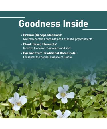 Brahmi Tablets - 90 Tablets 1000 mg |45 Days Supply | by mi Nature | 100% Natural Brahmi Tablets | Vegan | Bacopa Monnieri | from India - Buy Online on GoSupps.com