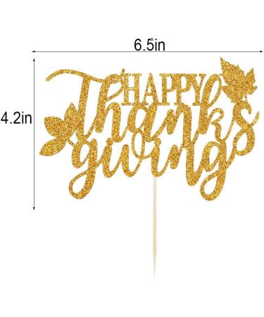 Qertesl 25PCS Thanksgiving Cupcake Toppers Turkey Maple Pumpkin Fall Themed Cake Topper Thanksgiving Party Cake Decorating Harvest Season Cake Decorating Cupcake Dessert Picks Gold4 - Buy Online on GoSupps.com