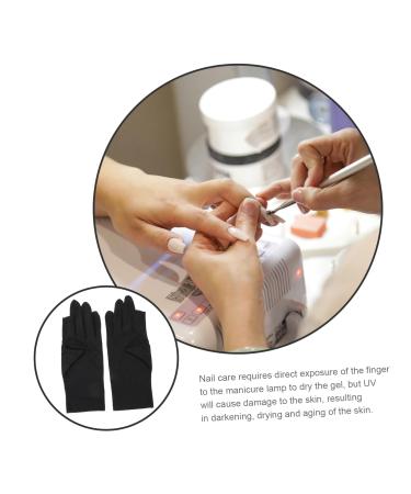 Housoutil 4 Pairs nail UV gloves nail gel Nylon Nail supplies breathable thin section Anti-UV summer sun protection gloves nail protection nail art accessory Accessories gel - Buy Online on GoSupps.com