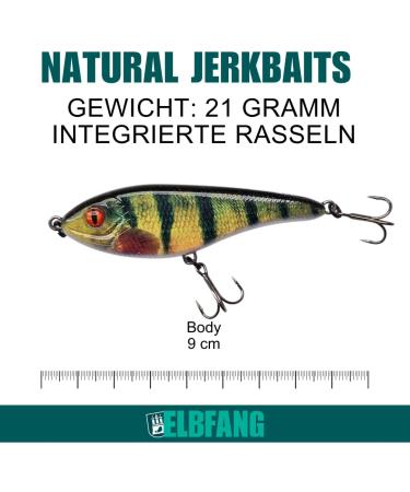 Elbfang Wobbler Jerkbait Set - 5 Artificial Fishing Lures for Pike & Zander | 90mm 21g - Buy Online on GoSupps.com