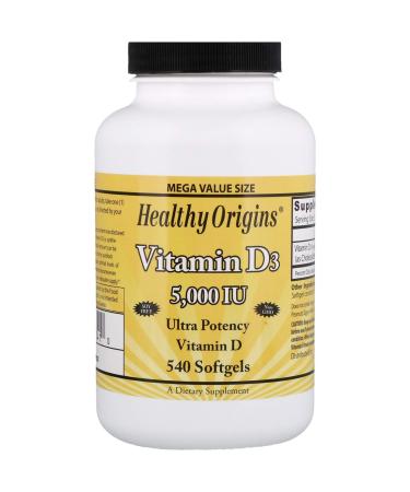 Healthy Origins Vitamin D3 5 000 IU - 540 Softgels