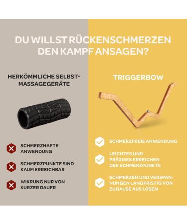 TRIGGERBOW Wooden Trigger Point Massager for Back Neck & Shoulder Relief - Optimize Pain Relief & Muscle Recovery - Buy Online on GoSupps.com